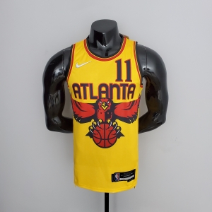 75th Anniversary 2202 Season Atlanta Hawks City Edition Yellow NBA Jersey