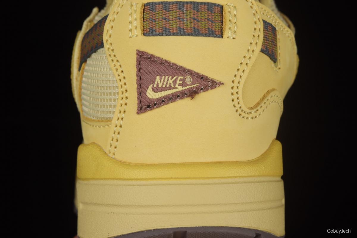 Travis Scoot x NIKE Air Max 1 co-branded wheat vintage casual running shoes DO9392-700