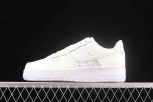 NIKE Air Force 1' 07 Low simple white 3M reflective low-top casual board shoes DR7857-100