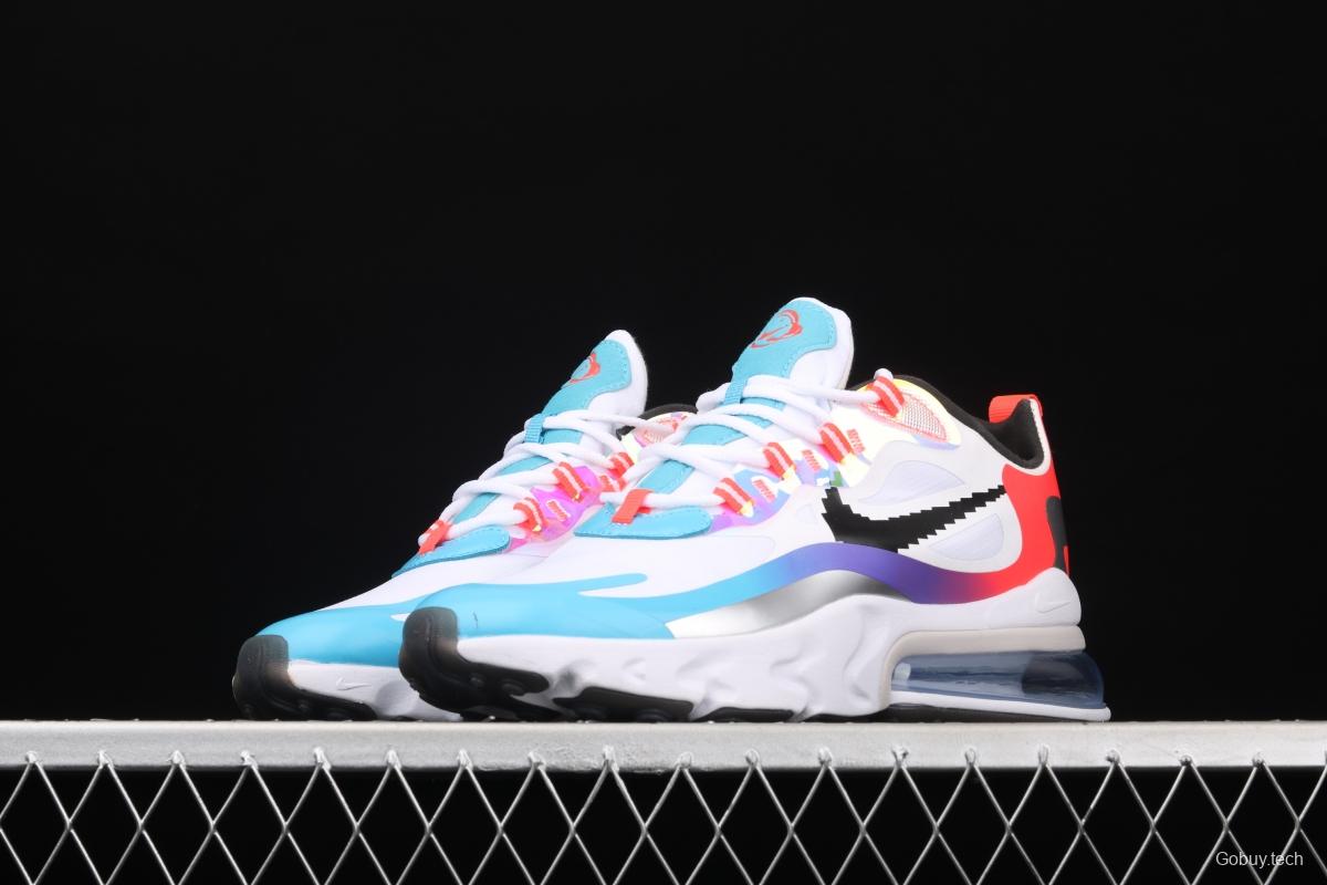 NIKE Air Max 270React new high-frequency mesh function half-palm air cushion running shoes DC0833-101