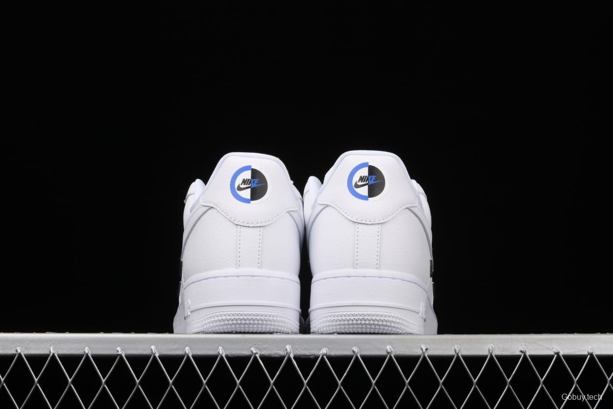 NIKE Air Force 11607 Low All white joint name small silver hook low-top casual board shoes CT1990-100