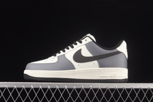 NIKE Air Force 1x07 Low rice white carbon gray black low-top casual board shoes DD3063-608