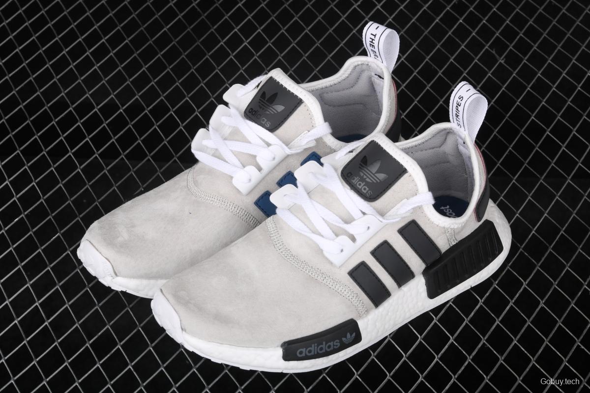 Adidas NMD_R1 B97418 pig leather gray running shoes