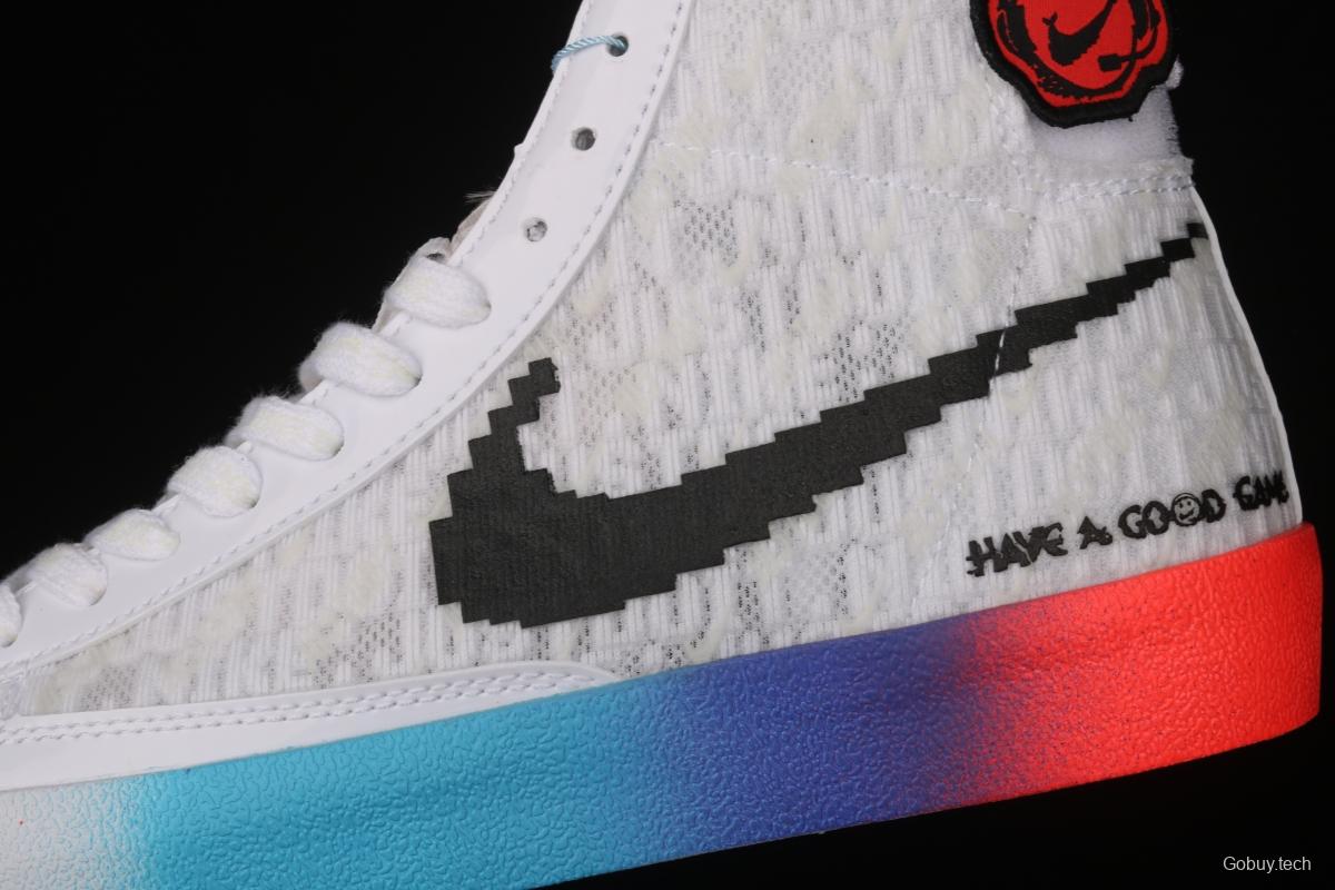 NIKE Blazer Mid'77 Vintage Have A Good Game video game pixel League of Legends Trail Blazers high-top casual board shoes DC3281-101