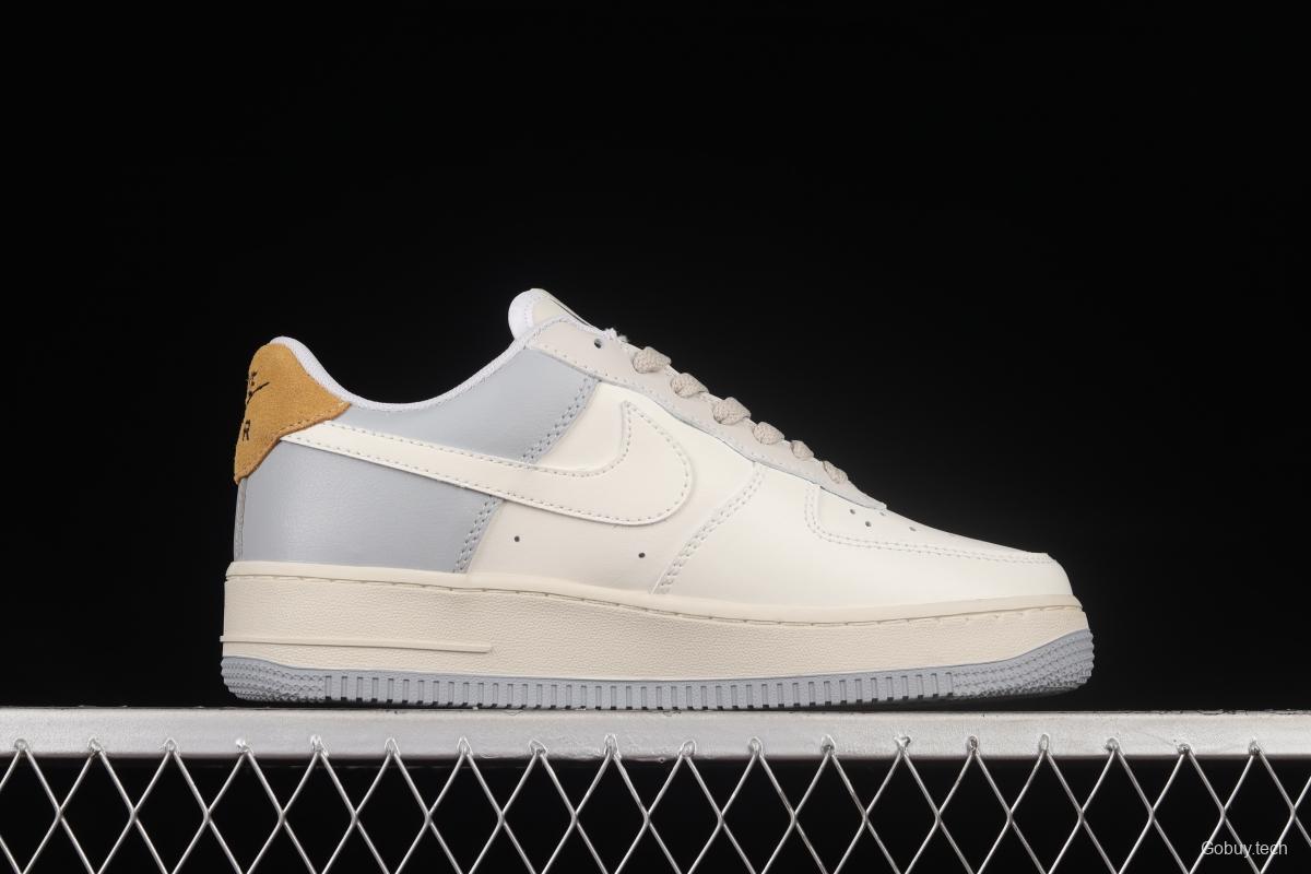 NIKE Air Force 1'07 Low Off-White Brown Low-Top Sports Casual Sneakers CW2288-702