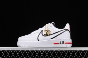 NIKE Air Force 1 React big hook analysis of low-top sports leisure board shoes CD4366-100