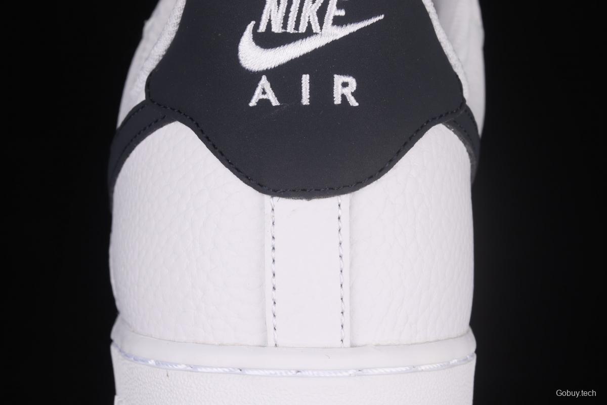 NIKE Air Force 1x07 Low white and black raw rubber classic low-top casual board shoes CI0057-100