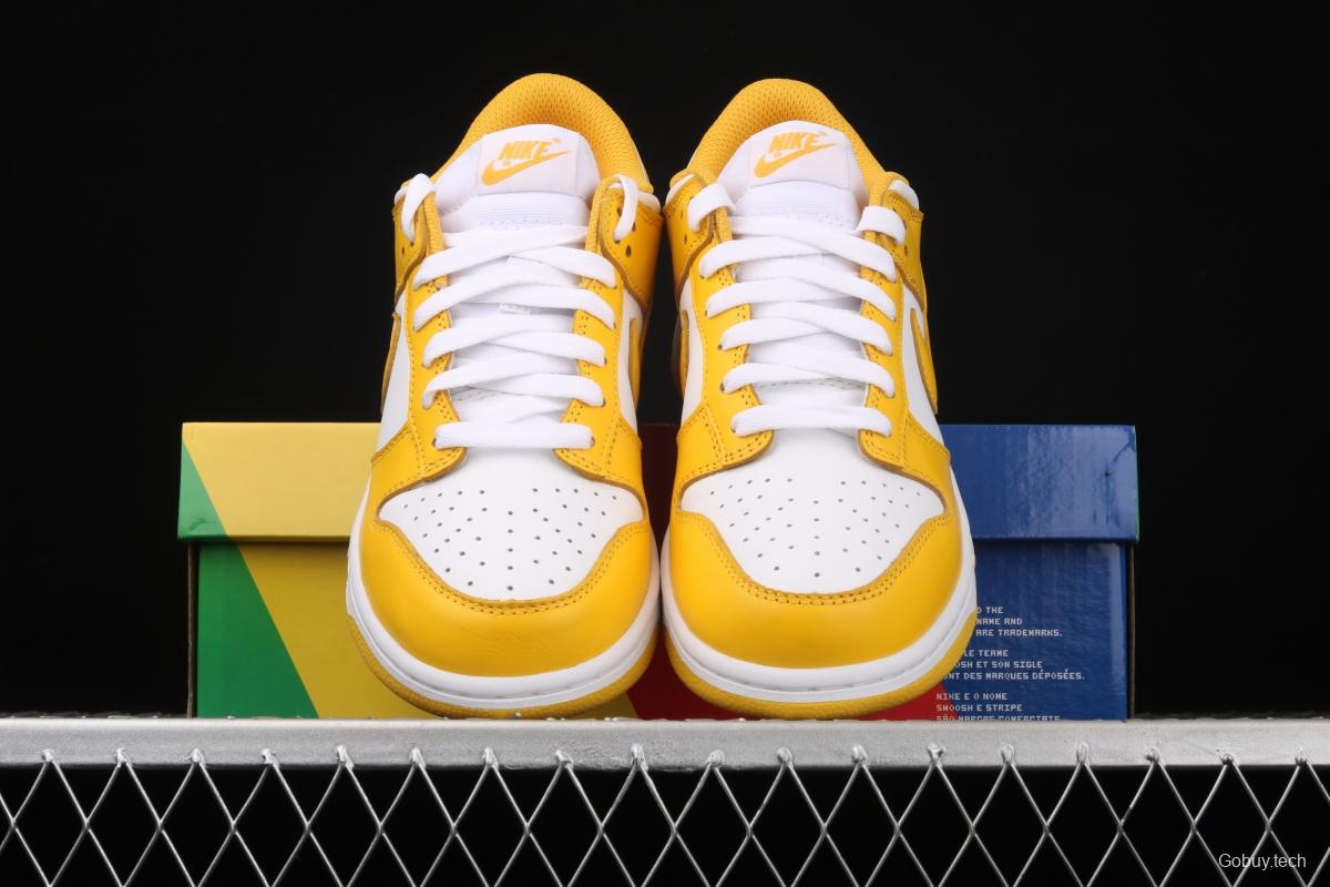 NIKE SB DUNK Low SP Syracuse yellow and white full-head low-top skateboard shoes CU1726-901