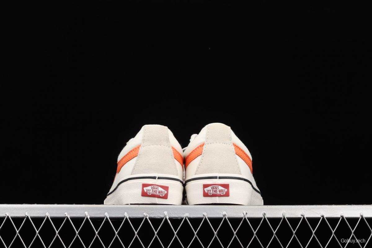 Vans Sk8-Low Reissue S classic white rice and white orange low-top leisure canvas vulcanized board shoes VN0A4UW14WU