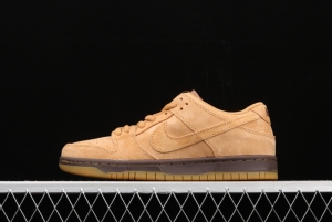 NIKE SB DUNK Low Pro wheat color deciduous yellow low-top sports skateboard shoes 883232-700