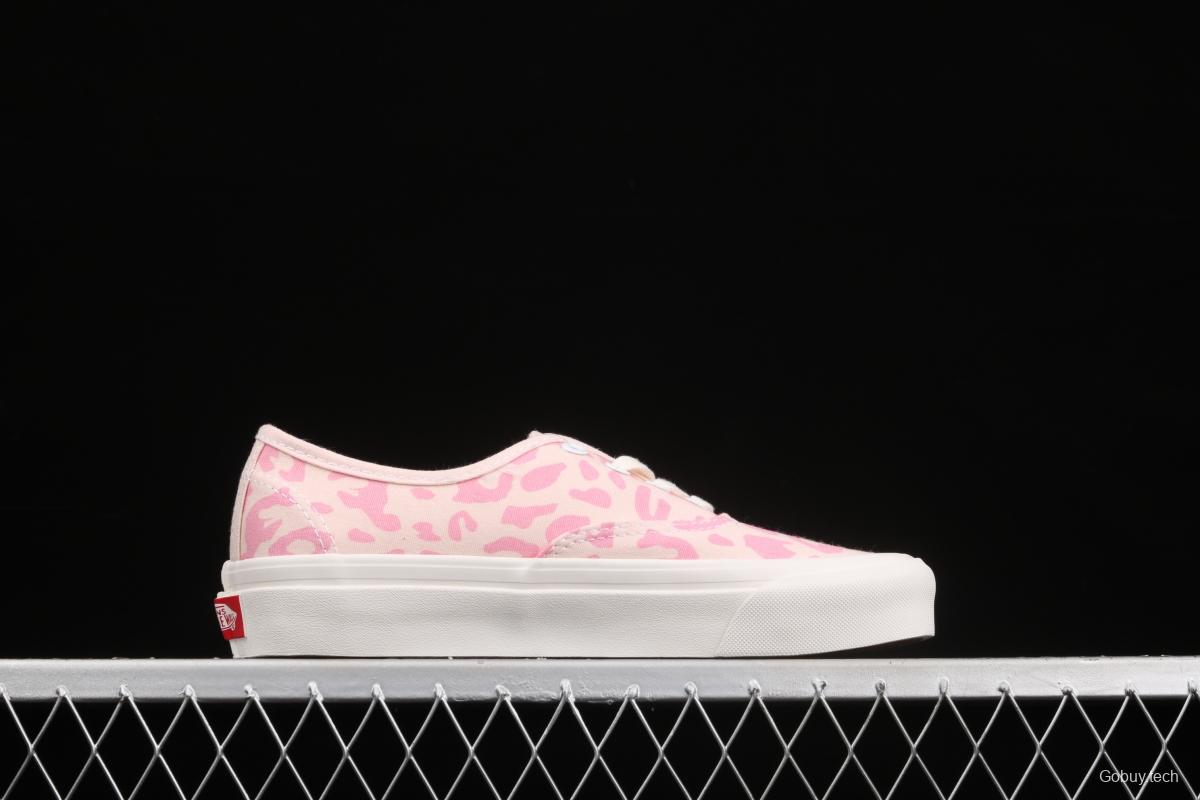 Vans Vault OG Authentic Lx high-end regional pink leopard pattern vulcanized canvas low-top casual board shoes VN0A38ENVL2