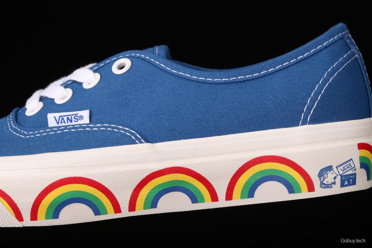 Vans Authentic blue rainbow Anaheim low-top casual board shoes VN0A54F241D