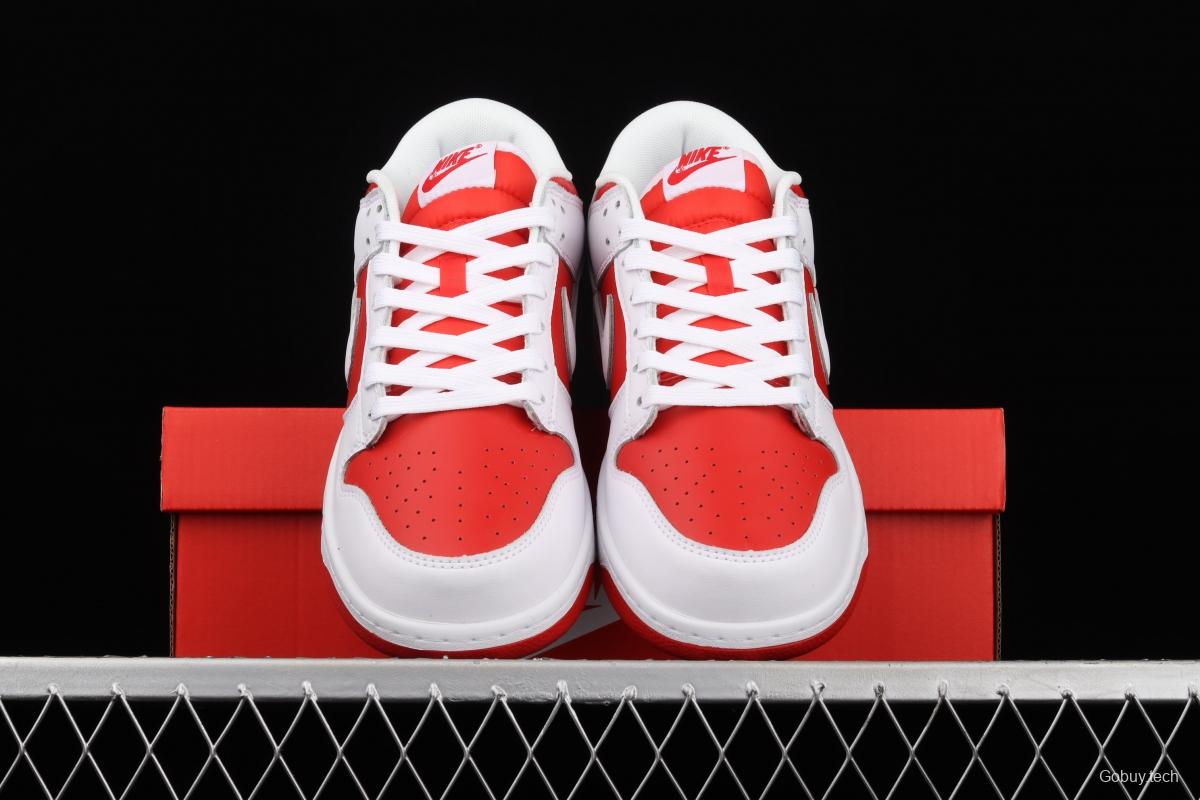 NIKE DUNK SB Low reverses white and red university red buckle rebound fashion leisure board shoes DD1391-600