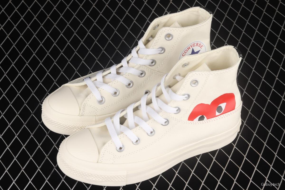 Converse All Star x CDG 2021 Sichuan Jiubao Ling co-named 1CL877 high-top casual board shoes.