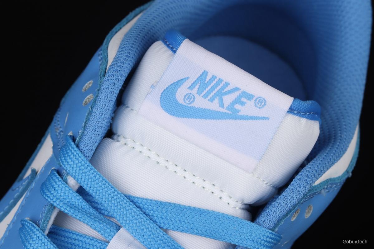 NIKE DUNK Low University Blue White Blue North Carolina White Blue Slam Dunk Series low side Leisure Sports Skateboard shoes DD1391-102