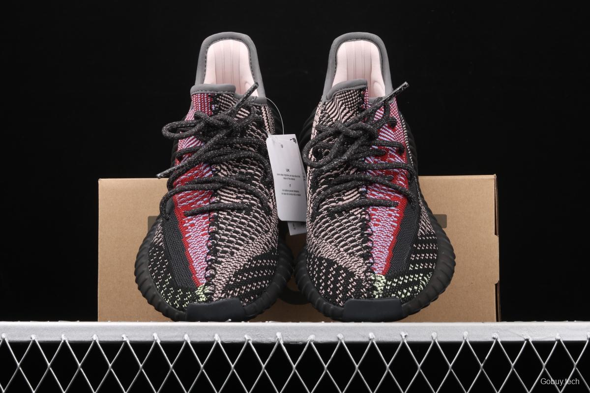 Adidas Yeezy Boost 350V2 Yecheil FW5190 Darth Coconut 350 second generation hollowed-out splicing colorful angel color