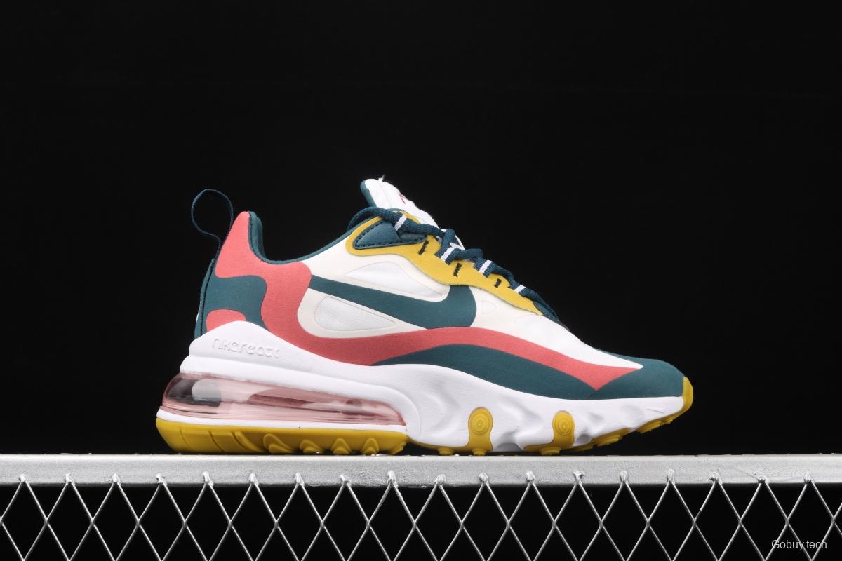 NIKE Air Max 270React new high frequency mesh hollowed-out half-palm air cushion running shoes CT1264-103