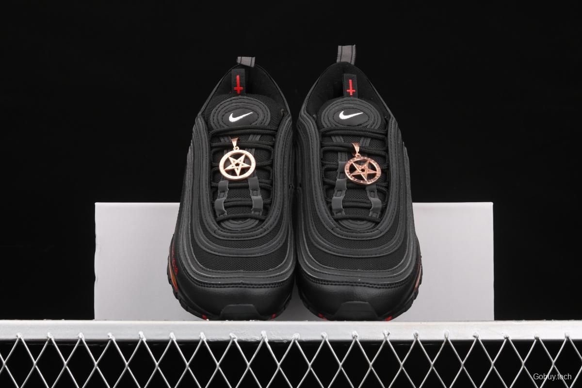 Mschf x Inri Air Max 97 Jesus Shoes Holy Water Black Grey 3M bullet running shoes DH4092-001