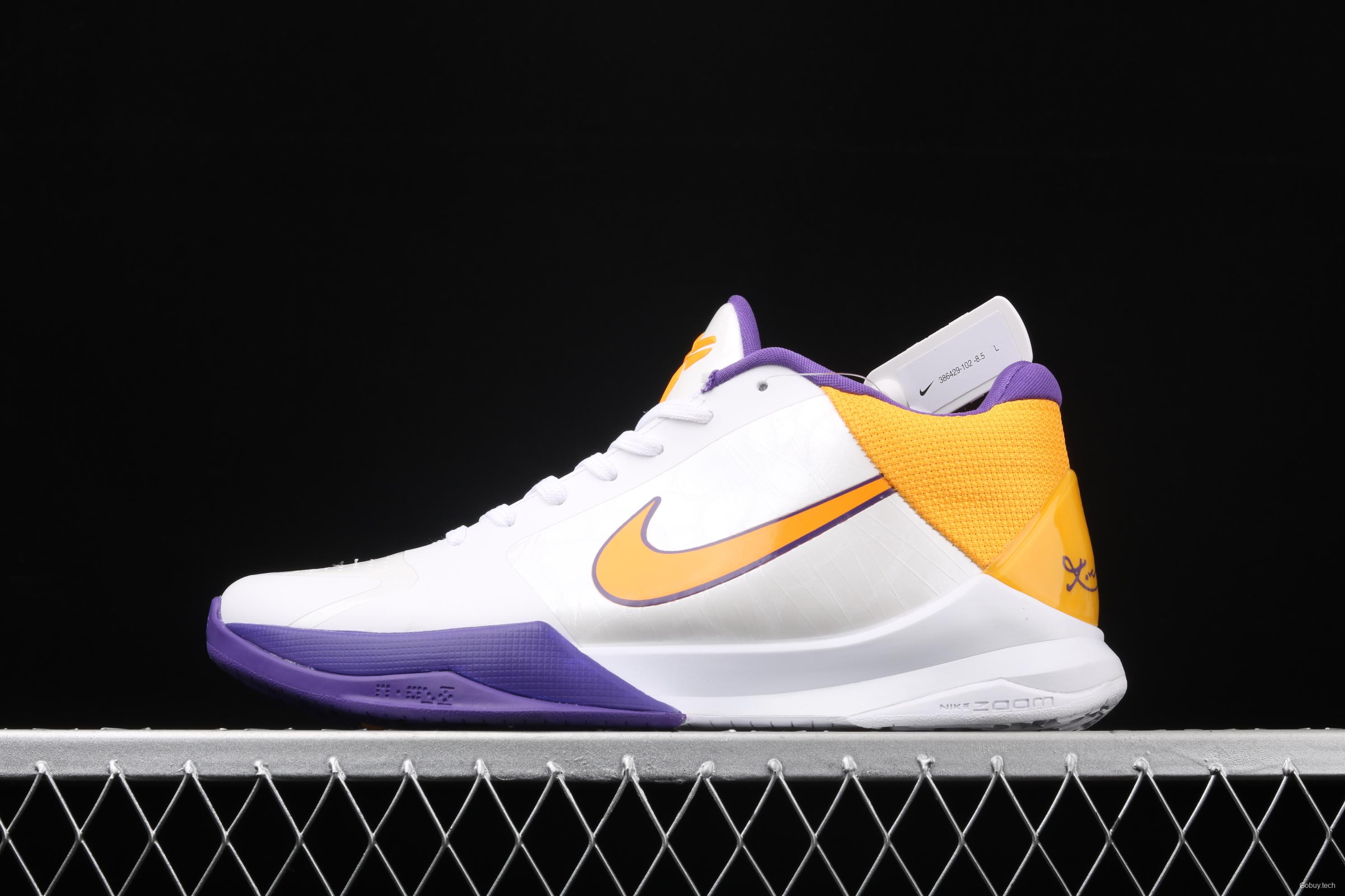 NIKE Zoom Kobe V Protro Kobe Bryant 5 Lakers 2020 remake low-top sports basketball shoes 386429-102