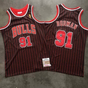 Men's Dennis Rodman Black Retro Classic Team Jersey