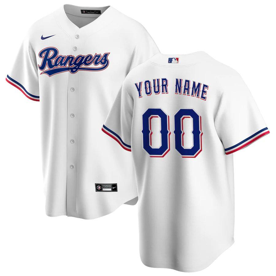 Youth White 2020 Home Custom Team Jersey