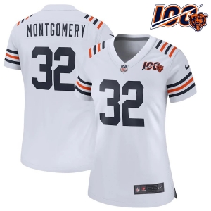 Women's David Montgomery White 100th Season Alternate Classic Player Limited Team Jersey