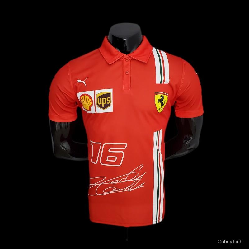 F1 Formula One 2022 Ferrari Polo Red 