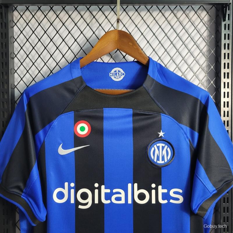 22/23 Inter Milan Home Soccer Jersey With Patch