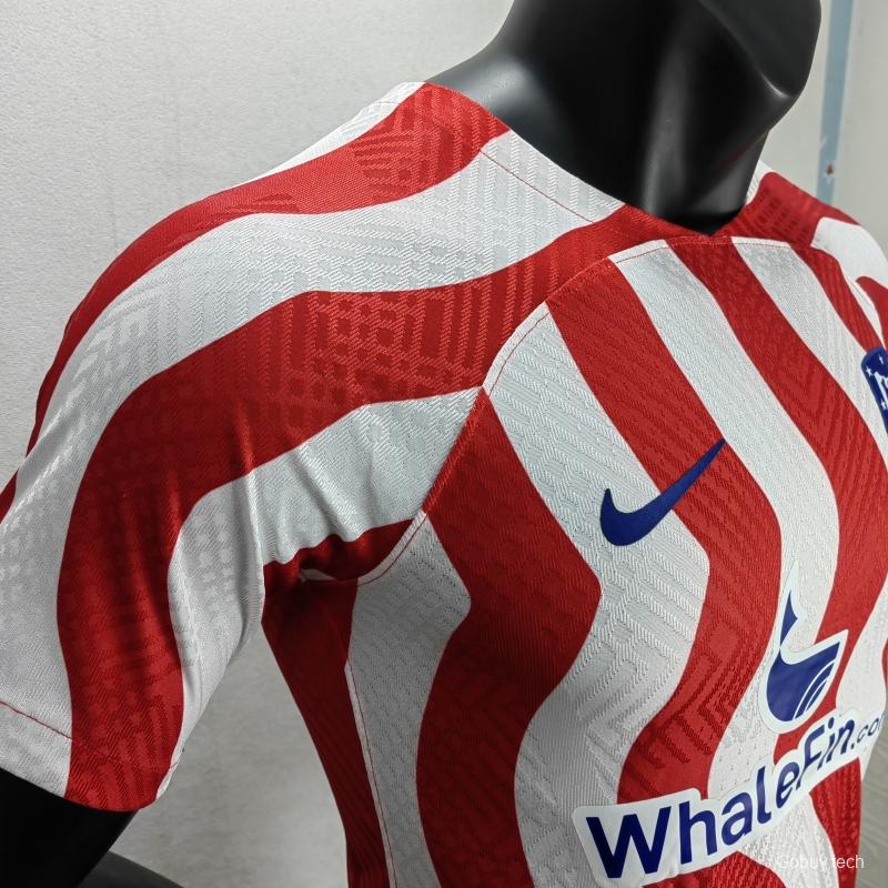 Player Version 22/23 Atletico Madrid Home Soccer Jersey