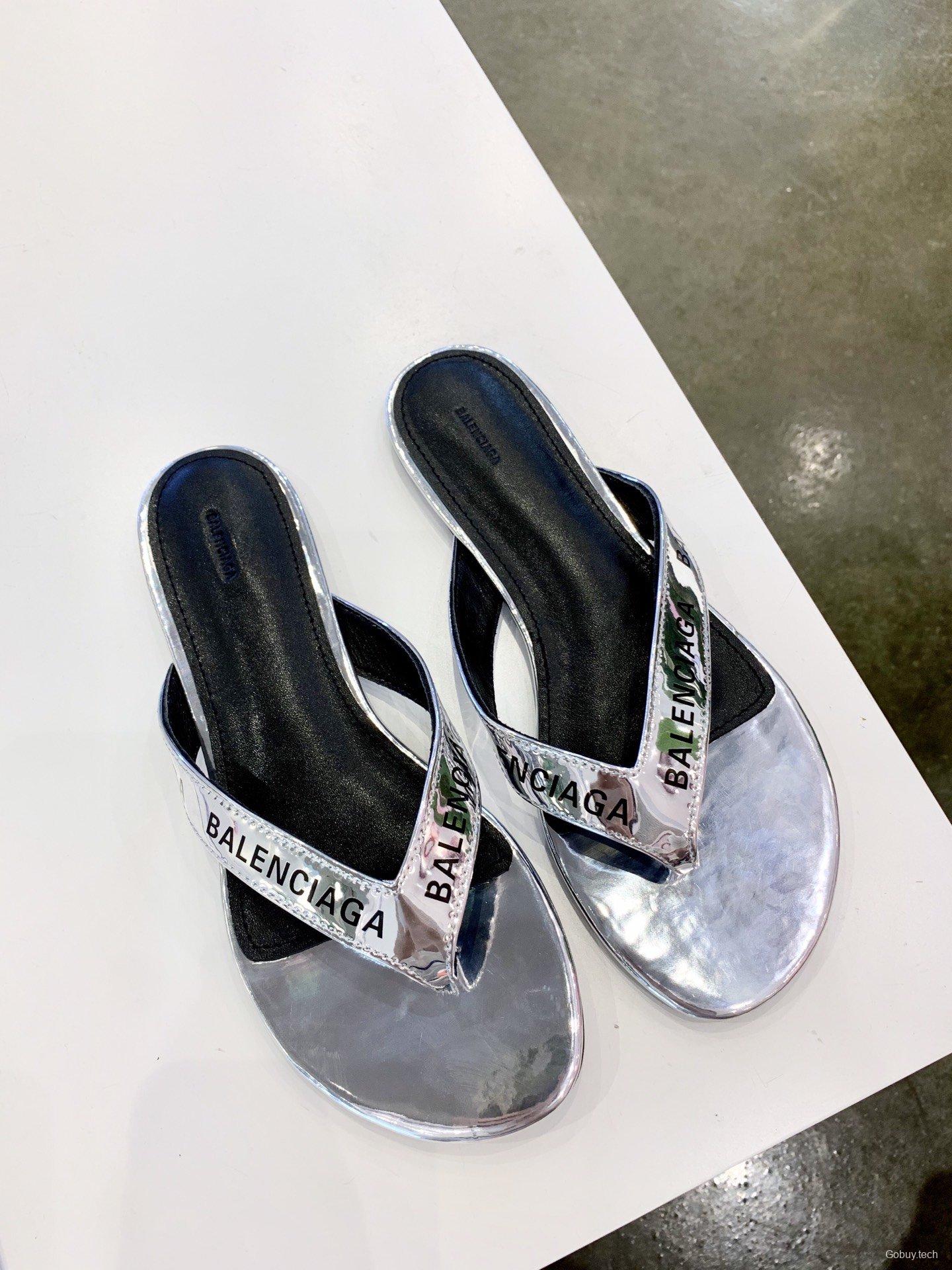 3 Color Men/Women Balenciaga Slipper White/Black/Silver