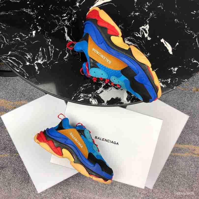 Men Balenciaga Triple-S Sneaker Multi-Color Blue/Black/Brown