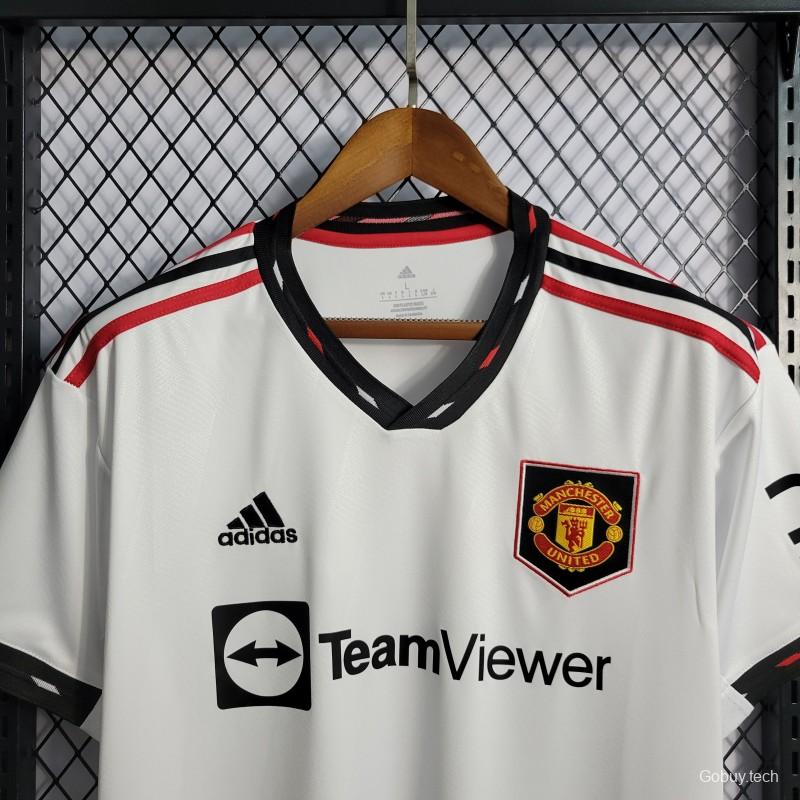 22/23Manchester United Away White Jersey