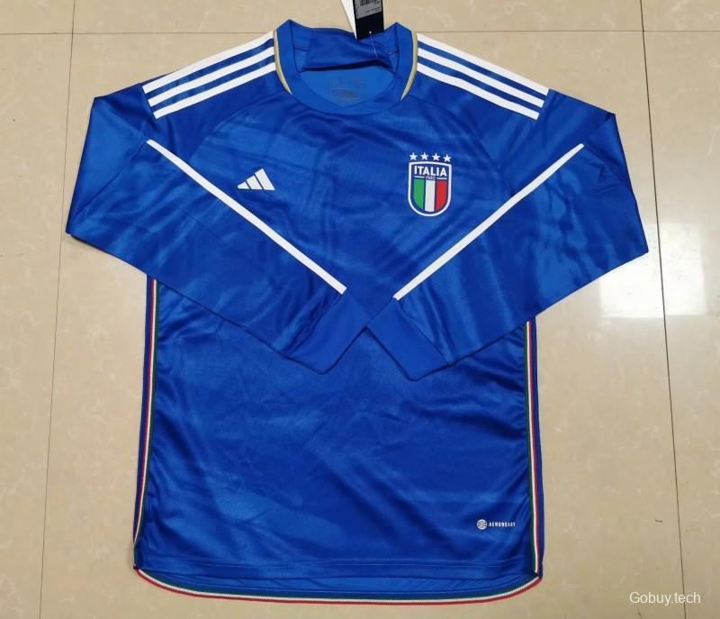 2023 Italy Home Long Sleeve Jersey