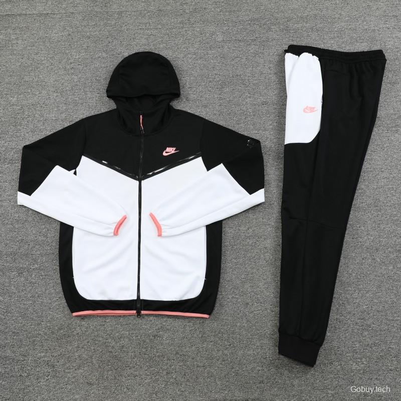 2023 Nike White Black Full Zipper Hoodie Jacket +Pants