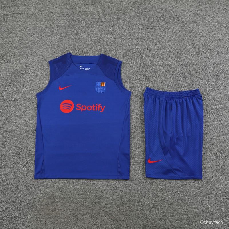 23-24 Barcelona Blue Vest Jersey+Shorts