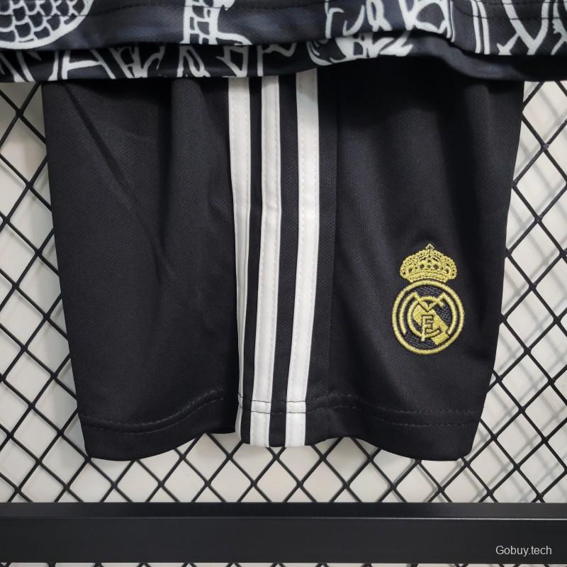 23-24 Kids Real Madrid Special Edition Black Dragon Jersey Size 16-28