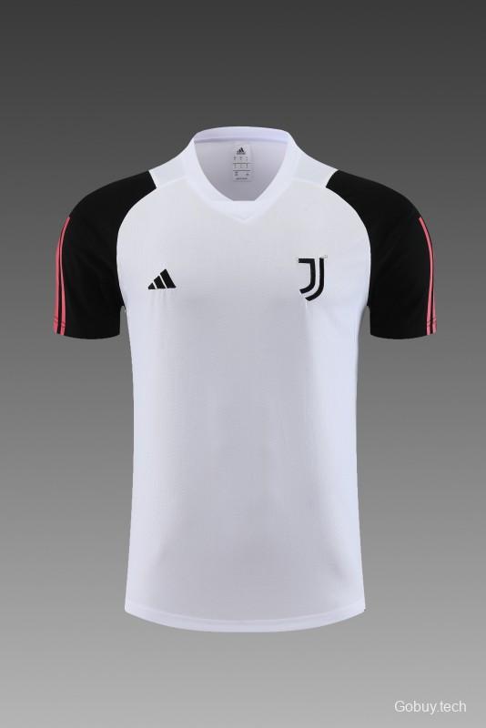 23 24 Juventus White Black Short Sleeve+Shorts