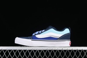 Vans Classics Knu Skool Patchwork Letter Lace-Up Chunky Tongue Platform Sneakers - VN0009QCBLK