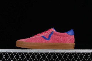 Vans Vault Og Sport Low Retro Suede Canvas Vulcanized Shoes in Dragon Fruit - VN000CQRCHL