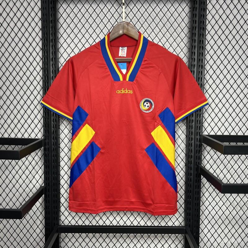 Retro 1994 Romania Away Red Jersey