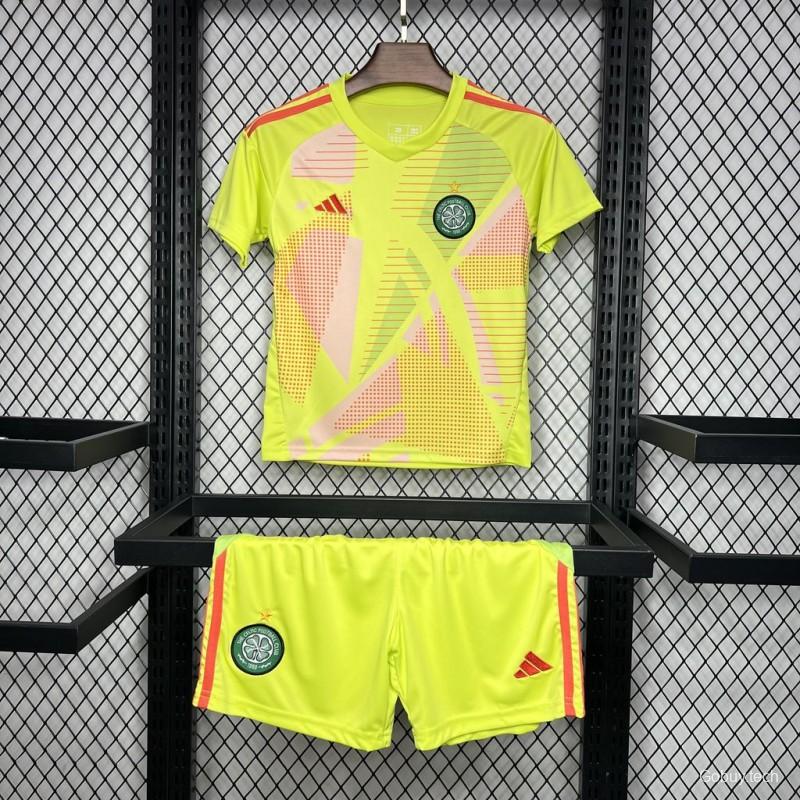 24/25 Kids Celtic Goalkeeper Yellow Jersey