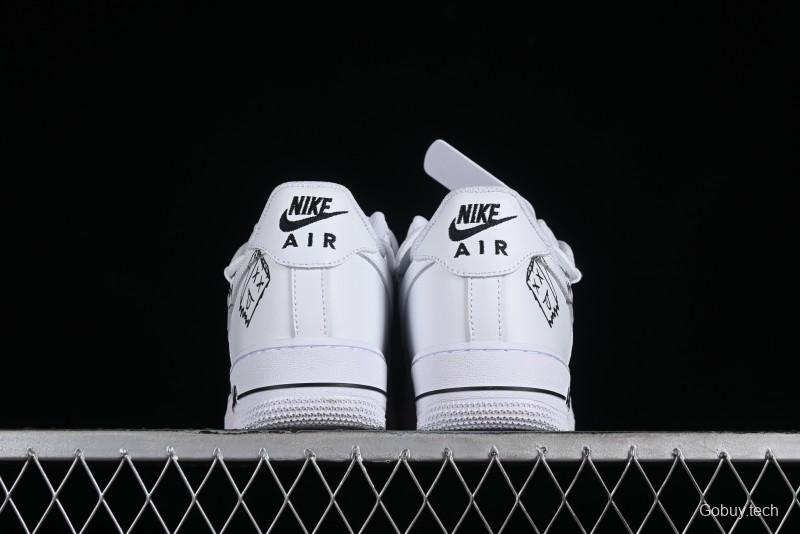 Nike Air Force 1 '07 Low Graffiti Casual Sneakers - CV9879-541