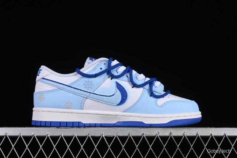 Nike Dunk Low Winter is Here Minimalist White Blue SB Lace-Up Low-Top Casual Skate Shoes - DV0831-104