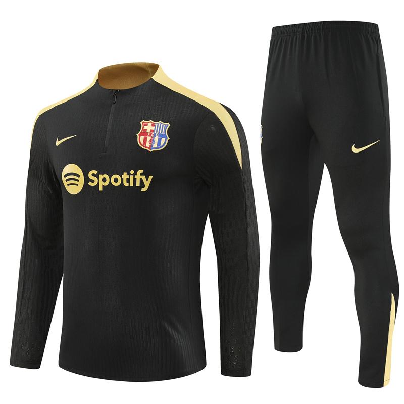 24/25 Barcelona Black Half Zipper Jacket+Long Pants