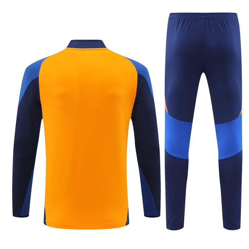 24/25 Juventus Orange Half Zipper Jacket+Long Pants