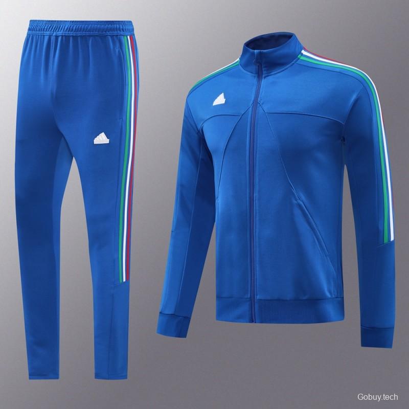 2024 Adidas Blue Full Zipper Jacket +Long Pants