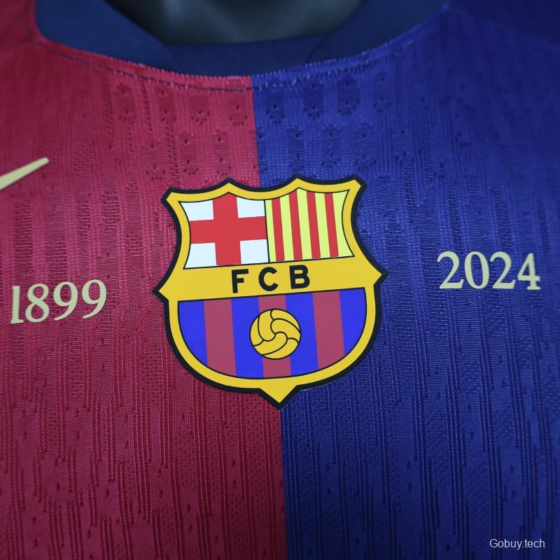 Player Version 24/25 Barcelona Home 125Th Anniversary 1899-2024 Printing Jersey