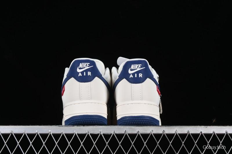 Supreme x Nike Air Force 1 '07 Low Collaboration Dark Blue Casual Sneakers - HD1968-025