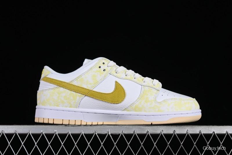 Nike SB Dunk Low Premium Yellow White SB Shattered Backboard Fashion Casual Skate Shoes - DM9467-700
