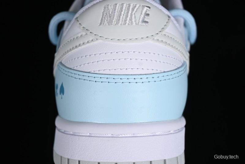 Nike Dunk Low SB Hearts Playing Cards Graffiti North Carolina Blue Casual Skate Shoes - DV0831-101